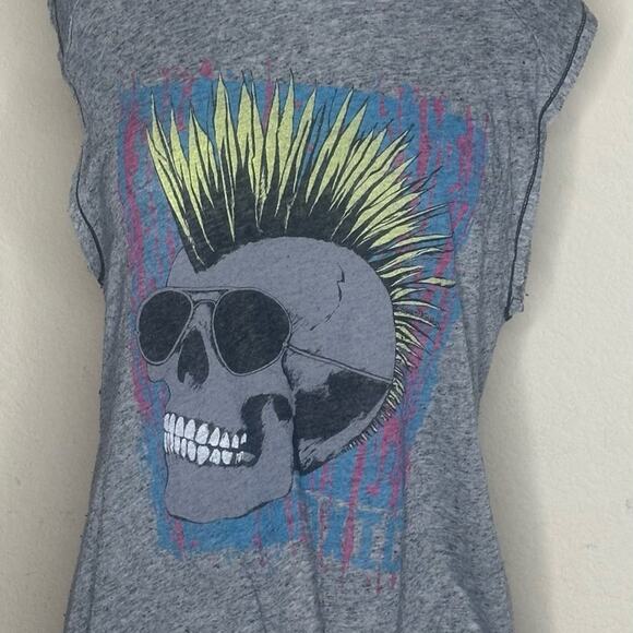 LAUREN MOSHI Lightweight MUSCLE Tee STYLE SKULL SPIKE:D HEAD SMALL - Picture 3 of 8